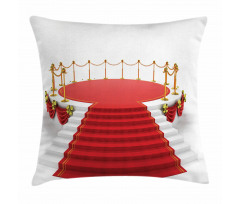 Round Stage with Stairs Pillow Cover