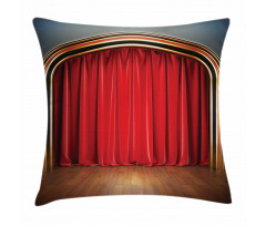 Stage with Classic Curtains Pillow Cover