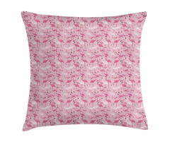 Animals in Pinkish Tones Pillow Cover