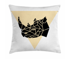 Angular Animal Design Graphic Pillow Cover