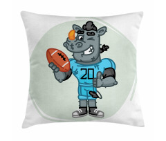 Animal with Jersey and Ball Pillow Cover