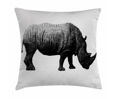 Polygonal Animal Line Art Pillow Cover