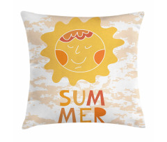 Sun on a Grunge Background Pillow Cover
