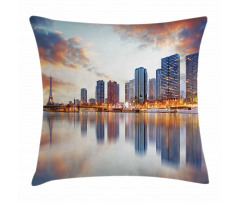 Buildings Dawn Reflection Pillow Cover