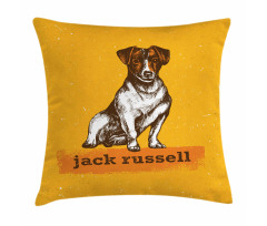 Grunge Puppy Design Pillow Cover