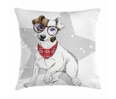 Sketch Style Terrier Pillow Cover