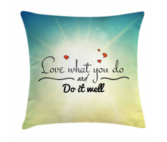 Hearts and Powerful Message Pillow Cover