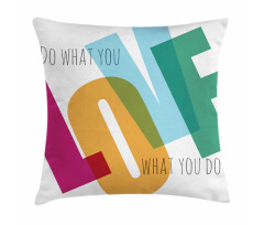 Vintage Colorful Letter Art Pillow Cover