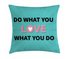 Starburst Lines with Phrase Pillow Cover