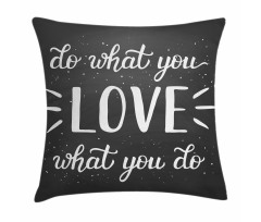 Hand Lettering Typography Pillow Cover