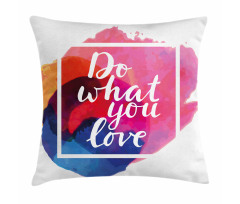 Contemporary Theme Love Work Pillow Cover