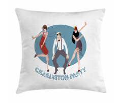 Vintage Dancing People Pillow Cover