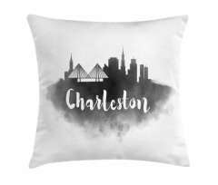 Smoky Style City Skyline Pillow Cover