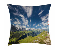 View of the Swiss Alps Pillow Cover