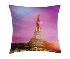 Colorful Sky Paris Pillow Cover