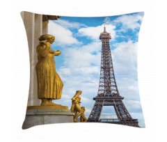 Antique Sculptures Eiffel Pillow Cover