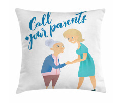 Woman and Mother Design Pillow Cover