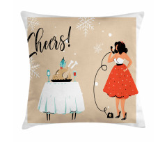 Mom Phone Dinner Table Pillow Cover