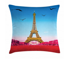 Abstract Grass Eiffel Tower Pillow Cover