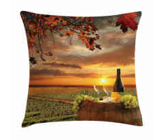 Tuscany Land Rural Field View Pillow Cover