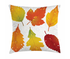 Realistic Dried Leaves Falling Pillow Cover