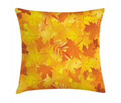 Graphic Pile of Dried Leaves Pillow Cover