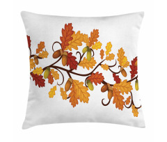 Autumn Oak Leaves and Acorns Pillow Cover