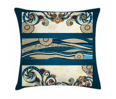 Antique Classic Floral Lines Pillow Cover