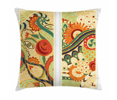 Mosaic Floral Composition Art Pillow Cover