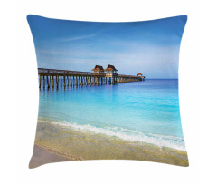 Florida Beach Sunny Day Ocean Pillow Cover