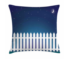 Starry Night with Crescent Pillow Cover