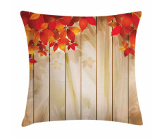 Autumn Orange Tones Leaves Pillow Cover