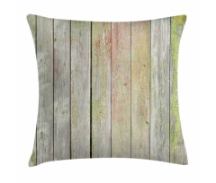 Old Rural Grungy Wooden Fence Pillow Cover