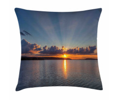 Sunset over Lake Horizon Pillow Cover