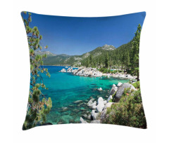 Lake Tahoe Shore View Pillow Cover