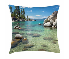 Water Stones Lake Tahoe Pillow Cover