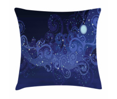 Abstract Starry Night Moon Pillow Cover