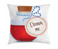 Drink Me Potion in Bottle Pillow Cover