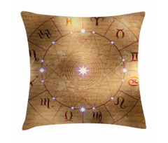 Circle Signs on Manuscript Pillow Cover