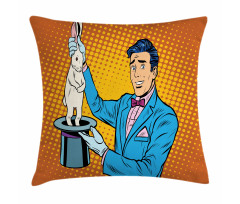 Magician Rabbit Pop Art Retro Pillow Cover