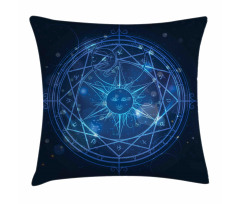 Alchemy Magic Circle Sun Face Pillow Cover