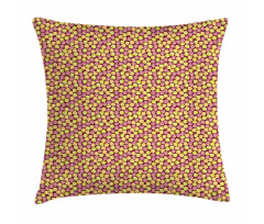 Abstract Roses and Dots Art Pillow Cover