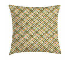 Crossed Brushstroke Lines Pillow Cover