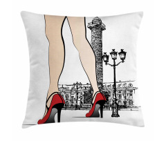 Woman Legs Paris Vendome Pillow Cover