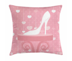 Classy Female Shoe Heart Pillow Cover