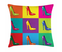 Colorful Shoes Pop Art Pillow Cover