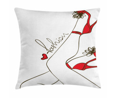 Fashion Lettering Legs Pillow Cover