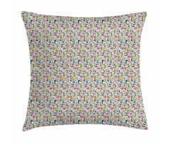 Chaotic Composition Objects Pillow Cover