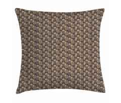 Earth Tones Cartoon Bears Pillow Cover