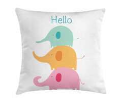 Stacked Animals Hello Pillow Cover